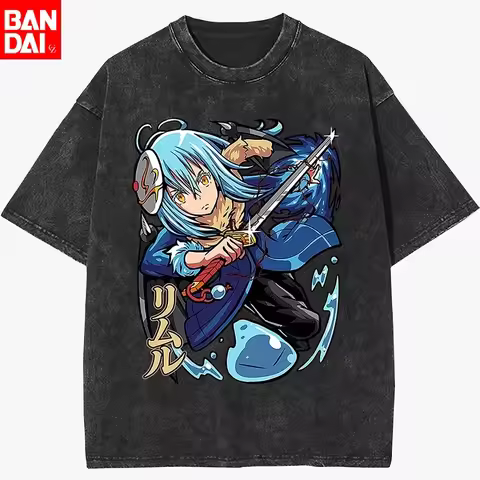 That Time I Got Reincarnated As A Slime Rimuru Tempest Print Unisex T Shirt 2026 Summer Vintage Wash