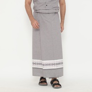 Dancus Men's Sarong with Embroidered Motif, Cream Color SRG343