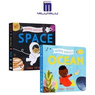 2Pcs Nerdy Babies: Space/ocean Children Enlighten The World Original English Children S Books