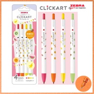Zebra Water-Based Marker ClickArt Yuru-Kawa Festival 4 Color Set