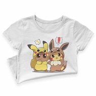 Cute Pikachu Pokemon Baju 100 Cotton Tshirt Viral Lelaki Remaja Perempuan Kemeja Saiz Besar Girl Dresses Kids Baby Boy
