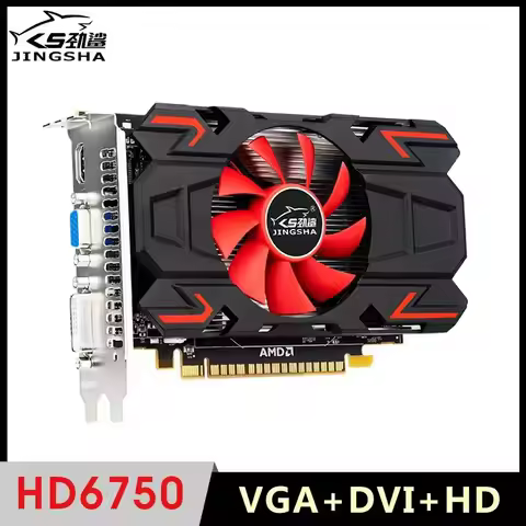 HD6750 Graphics Card PCIe X16 1GB GDDR5 128 Bit VGA DVI-I Compatible Video Cards for AMD Radeon HD 6