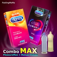 [Private Packaging] Durex Mutual Climax + Pleasuremax Combo Delay Dotted Ribbed Condom Kondom Berdur