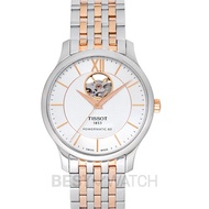 Tissot T-Classic Tradition Powermatic 80 Open Heart Automatic Silver Dial Men s Watch T063.907.22.03