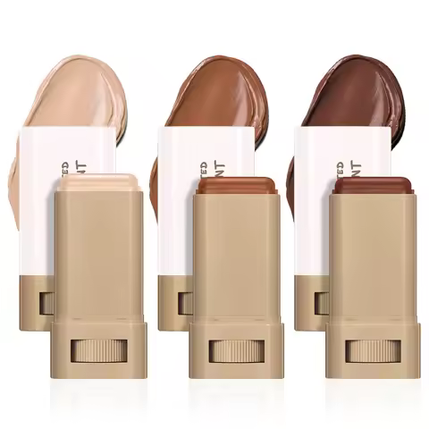 Face Highlighter and Contour Stick Korean Makeup Cosmetics 6colors Matte Highlighter Waterproof Bron
