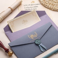 Envelope Envelope letter Paper wholesale Fresh Simple ins Retro Gilding Envelope Bag Set Can Send Lo