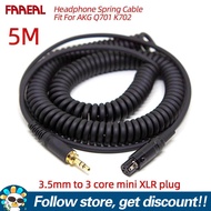 FAAEAL Upgrade Headsets Cable For AKG Q701 K702 K267 Headphone Replacement Spring Cables For AKG K71