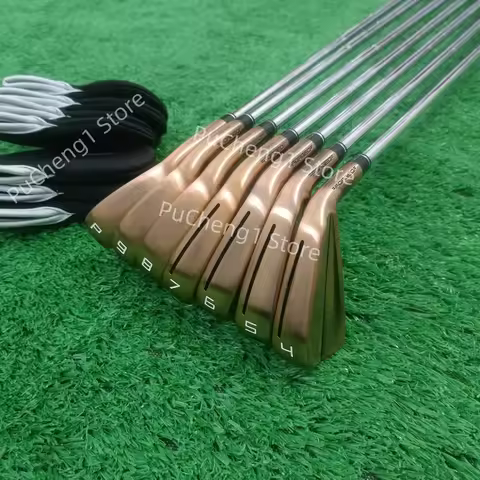 TaiFu 2024New Men's p790 Golf Clubs copper color P790 Golf Irons Fourth generation 7pcs 4-9P R/S/SR 