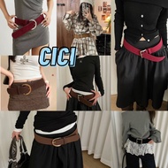 Immediate Delivery Cici(NO. Y7) Women's Vintage Big Belt Suede Wear A Skirt Or Pants. Can Be Used In