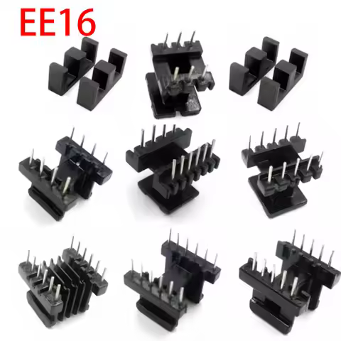 EE16 3+3 4+4 5+5 6+6 4+6 Pins 6/8/10/12P Mn-Zn PC40 Vertical Horizontal Transformer Ferrite Magnetic