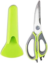 Kitchen Shears Heavy Duty Come Apart Stainless Steel Multipurpose 9.1 inches Sharp Easy Wash with Magnetic Holder for Fridge Kitchen Scissors Green for Food for Pizza Meat Fish Vegetable