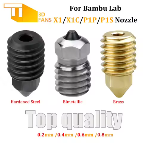 For Bambu Lab X1/P1 P1S series brass Hardened steel Bimetallic hardened steel Nozzle High Flow Nozzl