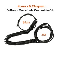 4core x 0.75sqmm. Coil length 60cm left side 80cm right side 3M. / SKU:050143