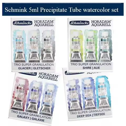 5ml/Tube Schmincke Watercolor Pigments Artist Precipitation Color 3-color Box Set DIY Painting Sketc