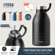 🔥Free Brush🔥TYESO 1500ml/1900ml Insulated Tumbler 304 Stainless Steel Vacuum Thermos Sport Water Bot