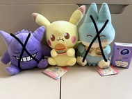 Pokemon pokepeace 公仔 / pikachu / 比卡超 / munchlax / 小卡比獸 / gengar / 耿鬼 / 寳可夢 /
