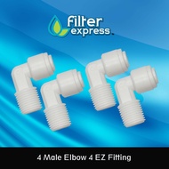 EZ Fitting 4 Male Elbow 4 (4 in 1 Pack)