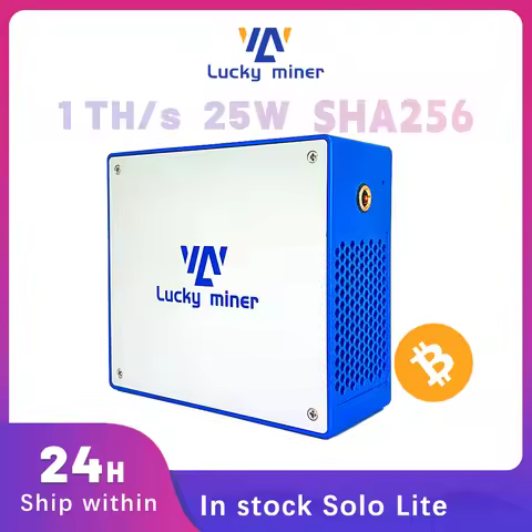 Lucky Miner LV07 1TH/S 25W Bitcoin Miner Win 3.125 BTC Bitcoin Crypto Solo Miner SHA256 WiFi Home Mi