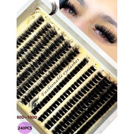 50D/80D/100D Cluster False Mascara 240 Pcs DIY Mascara Roll Personal Wispy 3DFluffy Eyelash Cluster