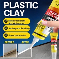 White Plastic Steel Mud Waterproof Kitchen Bathroom Caulking Edge Sealing Bathroom Tile Glue Mildew 