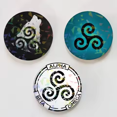 The TV T-Teen Wolf Laser Button Pins Backpack Clothing Decor Brooch Fiction Badge Jewelry Gifts