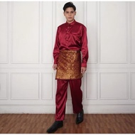 Malay clothes suit Teluk Belanga/ Malay clothes suit for men/ Malay clothes for men Malaysian clothe