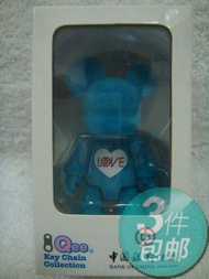 Toy2r qee Bear Key CHAIN flocking ธนาคารแห่งประเทศจีนรุ่นพิเศษของจีน