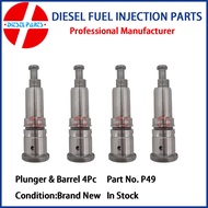 4Pcs Plunger P49 Plunger and Barrel Assembly 134101-6420 9411610328 Fuel Pump Element for Mitsubishi