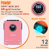 PowMr 3KW ไฮบริดอินเวอร์เตอร์พลังงานแสงอาทิตย์ 230Vac Max Pv อินพุต 450Vdc สร้างขึ้นใน 80A MPPT Sola