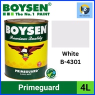 ┛ ❏ ∛ Boysen Primeguard 4 Liters (Gallon) Water-based Metal Primer Paint Red Oxide Primer Gray Whit