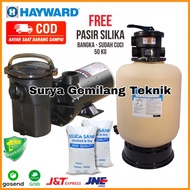 Mesin Pompa Kolam Renang Hayward 3/4Hp + Tabung Filter Hayward 17 inch