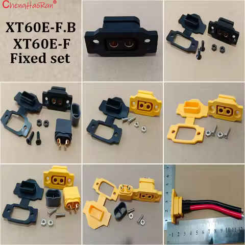 ChengHaoRan 1Set XT60E-F.B Model Airplane Battery Gold-plated High Current Female Plug Mountable XT6