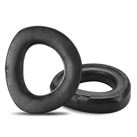 Carberon Perforated Sheepskin Ear Pads Fenestrated Lambskin Ear Cushions for Sennheiser HD820 Headph