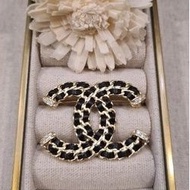 HITAM Black Gold CC Brooch, Premium Chanel