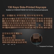 XVX PBT Keycaps - Side Print Keycaps, Shine Through Custom Key caps 75 Percent, Retro Keycap Set Dye