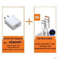 XIAOMI 2A 5V Fast Charger With Micro USB Type-c Usb Data Cable Fast Charging for Mi9 Redmi 9 10 8