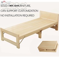 XXY RLY Solid Wood Foldable Single Bed Frame 180cm Long Other Sizes Can Be Customized Customization 