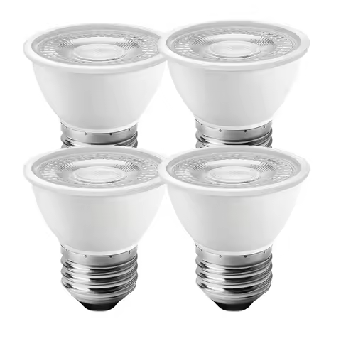 4-Piece PAR16 LED Short Neck Recessed Spotlight Bulb 5W Equivalent to Old 50W Curio Cabinet Light Bu