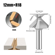 6mm 12mm 1/2" Shank Arc Bend Integrated Wood Router Bit For Wooden Door Cabinet Curved Forming Edge 