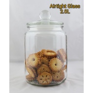 [2R] 2 Liter Airtight glass jar / Airtight glass jar / glass jar / cookie jar glass jar / dry food /