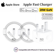 for iPhone PD USB C 20W Apple Fast Charger with Cable 1M/2M iPhone 17 16 15 14 13 12 Pro Max Fast Ch