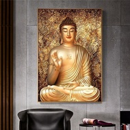 MOMO Z2 Diamond painting Gold Color Canvas Buddha Painting Printed Giclee Printing Decor Wall Art Pa