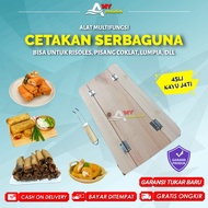 Folding risole board and pencelup fork size 8cm 9cm 7cm teak wood for sale