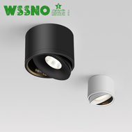 [wssno] Dimmable Surface Mounted LED Ceiling Light 7W 12W 15W 18W Black Ceil Downlight COB Lamp Rotatable Background Spot Light For Home