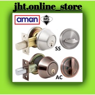 Aman 7301 Single Cylinder DeadBolt Lock Thumbturn & Key Single Security DeadBolt Lock Stainless Stee