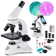 100X-2000X Microscope for Adults, Professional Biological Optical Microscopes with Prepared Slides S