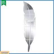 canaan|  Removable 3D Acrylic Long Feather Wall Mirror Art DIY Sticker Home Shop Decor