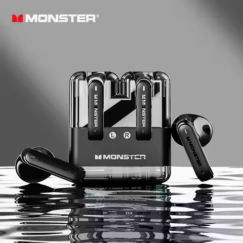Original Monster XKT12 Gaming Earphones Wireless Bluetooth 5.3 Headphones TWS HIFI Sound Sports Earb