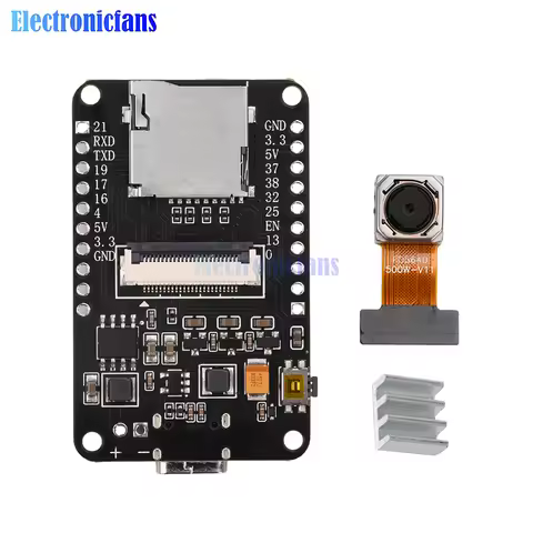 ESP32-CAM Development Board WiFi Bluetooth Module CH340X OV5640 AF-72mm Camera 500W Pixel
