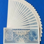 uang lama indonesia 1 rupiah suku bangsa 1954 asli